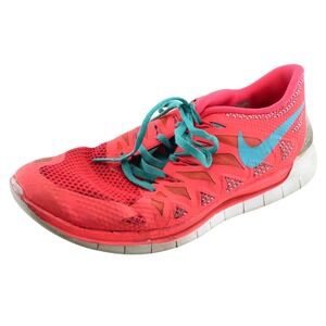 Nike Free 5.0 Running Shoes Orange Fabric Women 9.5‎ Medium